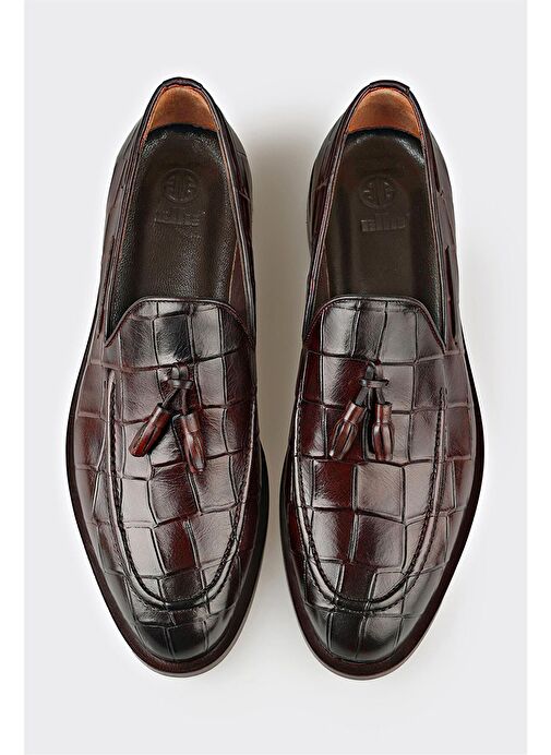 Elle Kahverengi Erkek Deri Klasik Ayakkabı TIBOR - Görsel 5
