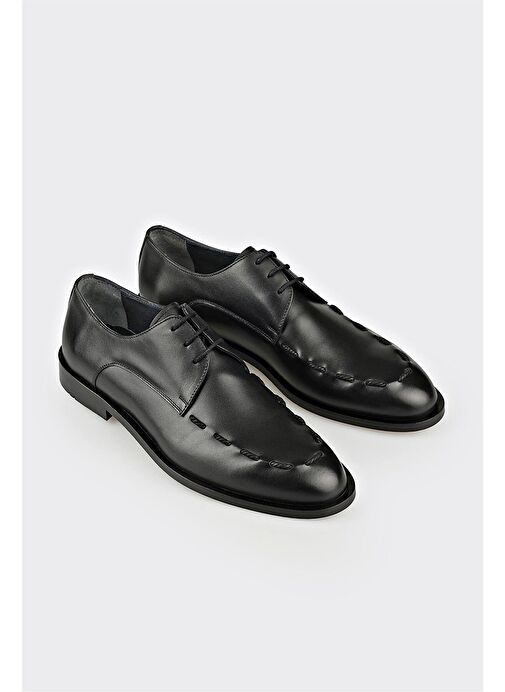 Elle Siyah Erkek Deri Klasik Ayakkabı WEILAR - Görsel 3