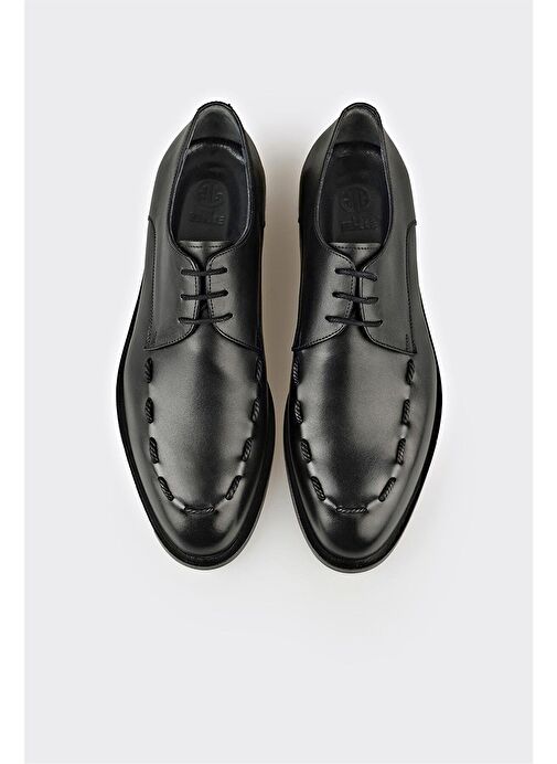 Elle Siyah Erkek Deri Klasik Ayakkabı WEILAR - Görsel 5