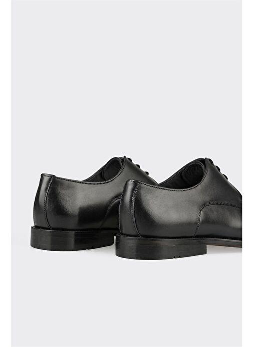 Siyah Deri Erkek Klasik Ayakkabı - Görsel 6