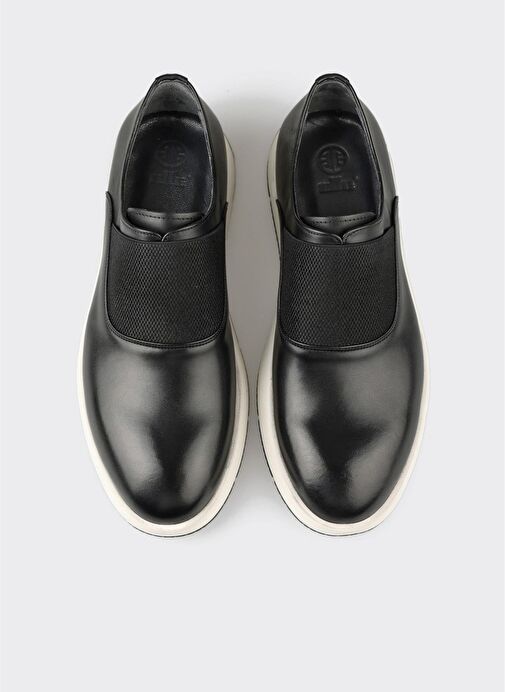 Siyah Deri Erkek Günlük Ayakkabı - Görsel 5