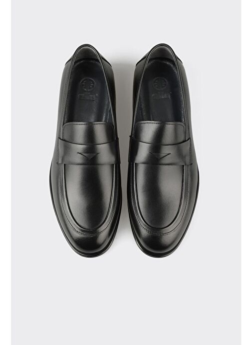 Siyah Deri Erkek Klasik Ayakkabı - Görsel 5