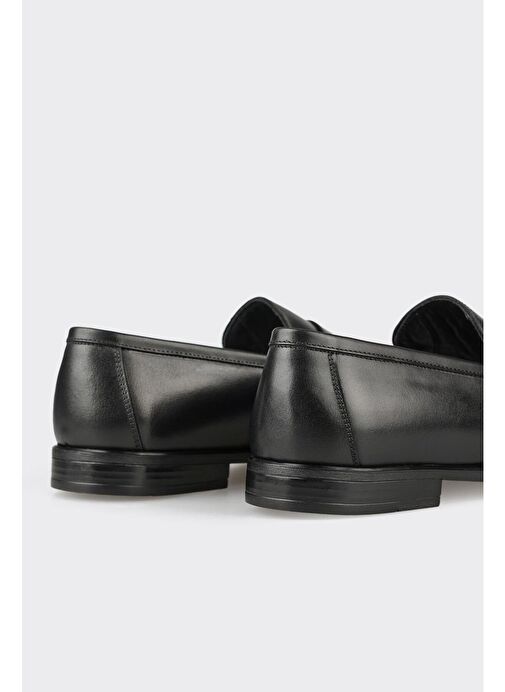 Siyah Deri Erkek Klasik Ayakkabı - Görsel 6