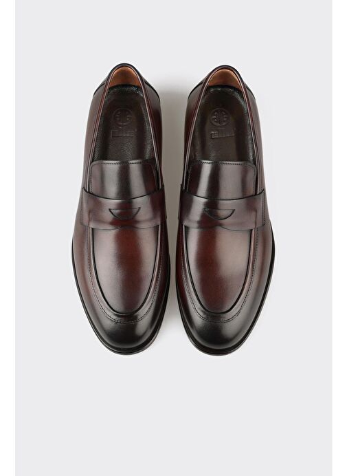 Elle Kahverengi Erkek Deri Klasik Ayakkabı OTERO - Görsel 5