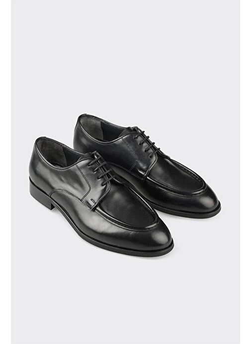 Siyah Deri Erkek Klasik Ayakkabı - Görsel 3