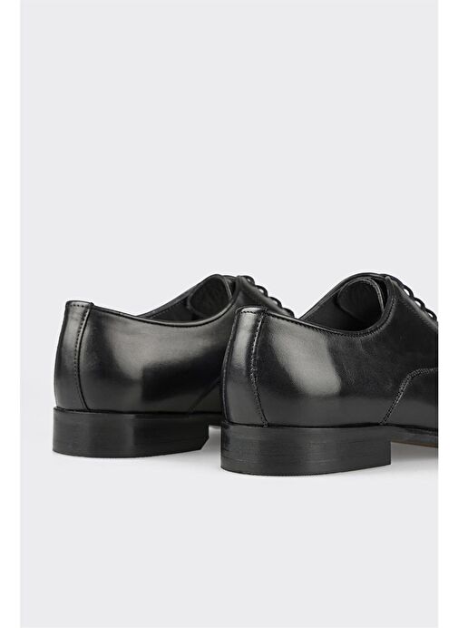 Siyah Deri Erkek Klasik Ayakkabı - Görsel 6