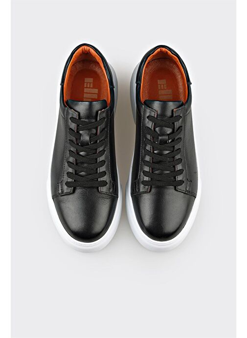 Siyah Deri Erkek Günlük Ayakkabı - Görsel 5