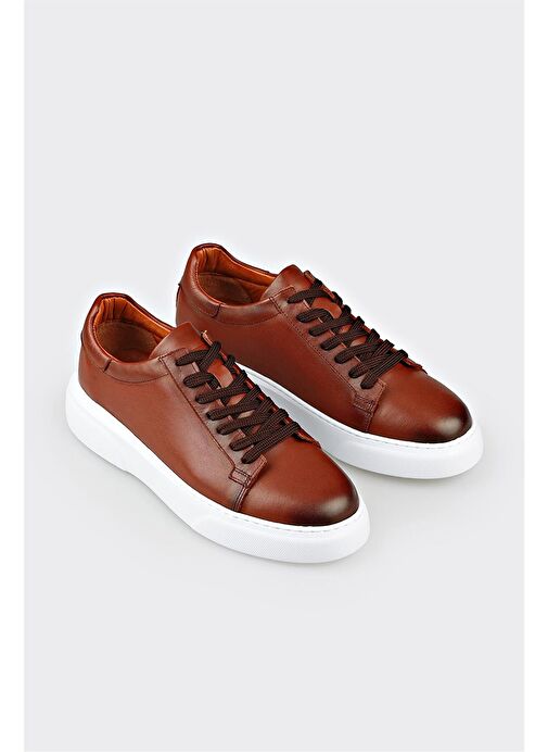 Taba Deri Erkek Günlük Ayakkabı - Görsel 3