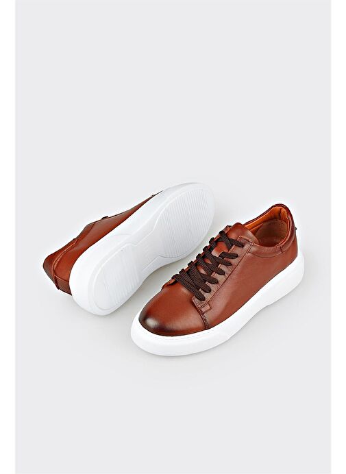 Taba Deri Erkek Günlük Ayakkabı - Görsel 4