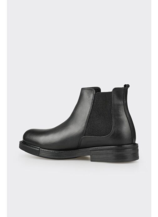 Siyah Deri Erkek Günlük Bot - Görsel 4