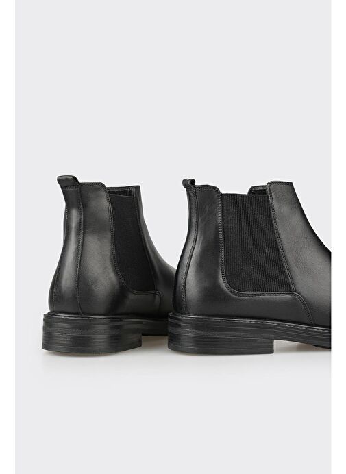 Siyah Deri Erkek Günlük Bot - Görsel 5