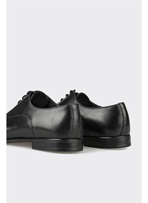 Siyah Deri Erkek Klasik Ayakkabı - Görsel 6