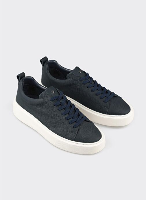 Lacivert Deri Erkek Spor Ayakkabı - Görsel 3