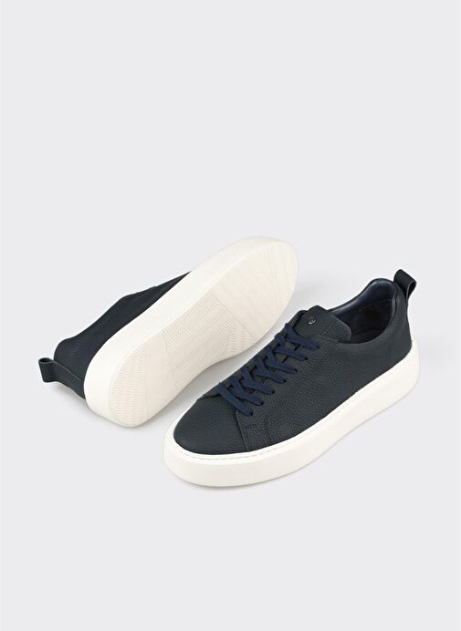 Lacivert Deri Erkek Spor Ayakkabı - Görsel 4