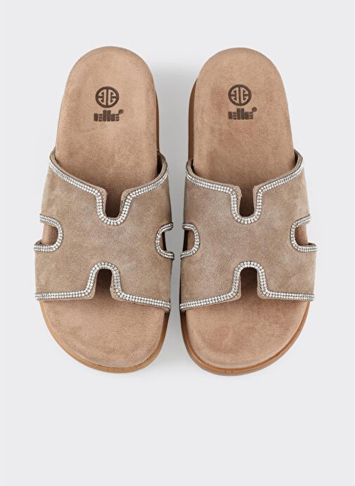 Vizon Deri Kadın Spor Terlik - Görsel 6