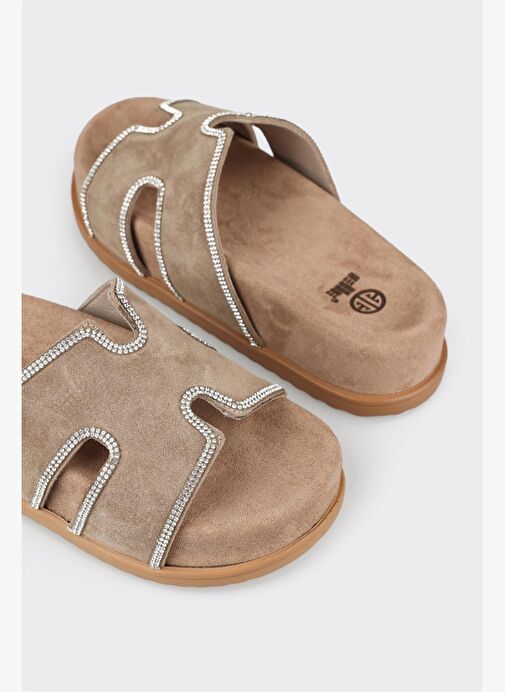 Vizon Deri Kadın Spor Terlik - Görsel 10