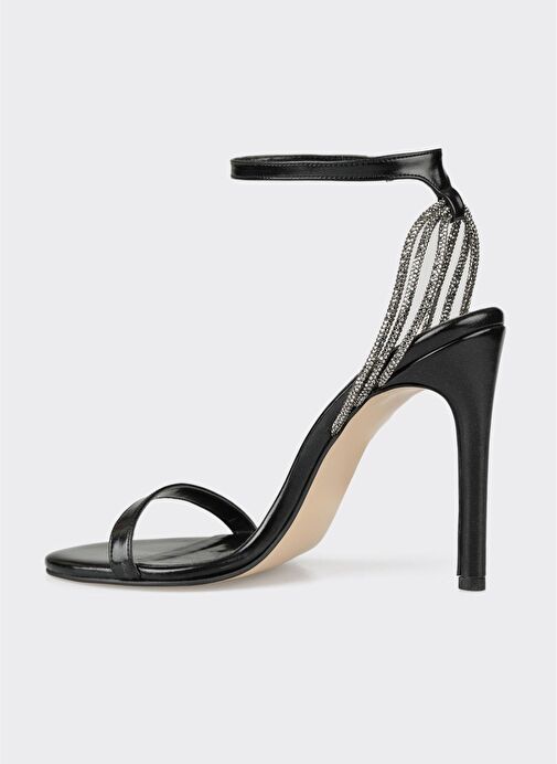Siyah Kadın Topuklu Sandalet - Görsel 4