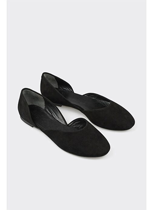 Elle Siyah Kadın Süet Babet BETAF - Görsel 3