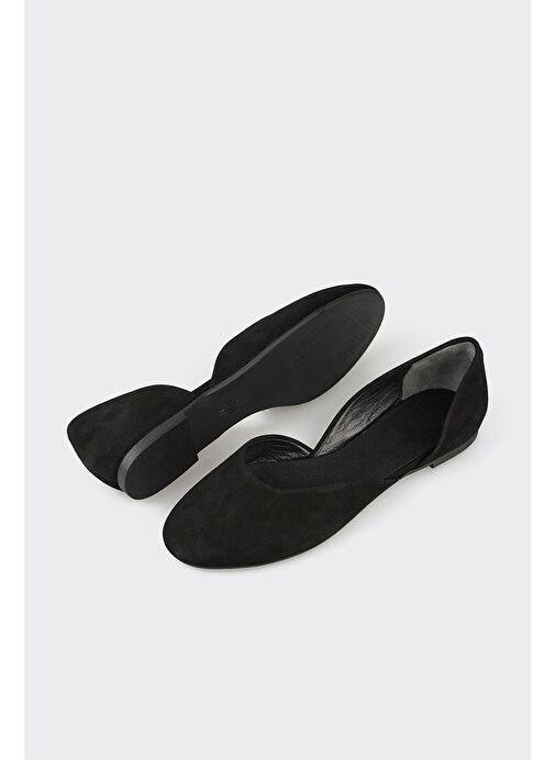 Elle Siyah Kadın Süet Babet BETAF - Görsel 4