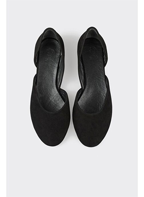 Elle Siyah Kadın Süet Babet BETAF - Görsel 5