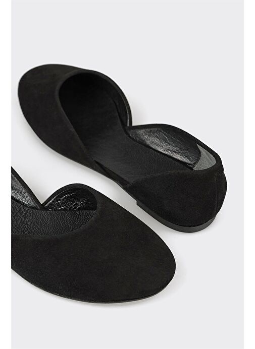 Elle Siyah Kadın Süet Babet BETAF - Görsel 6