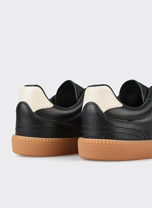 Siyah Deri Kadın Spor Ayakkabı - Görsel 6