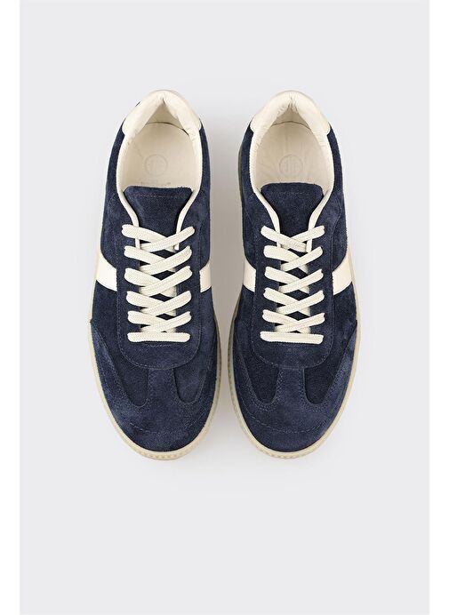 Lacivert Deri Kadın Spor Ayakkabı - Görsel 5