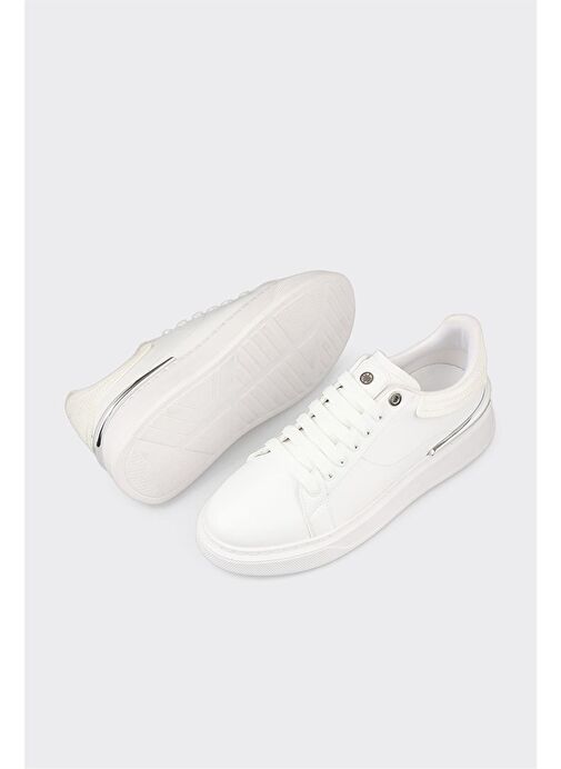 Beyaz Erkek Spor Ayakkabı - Görsel 4