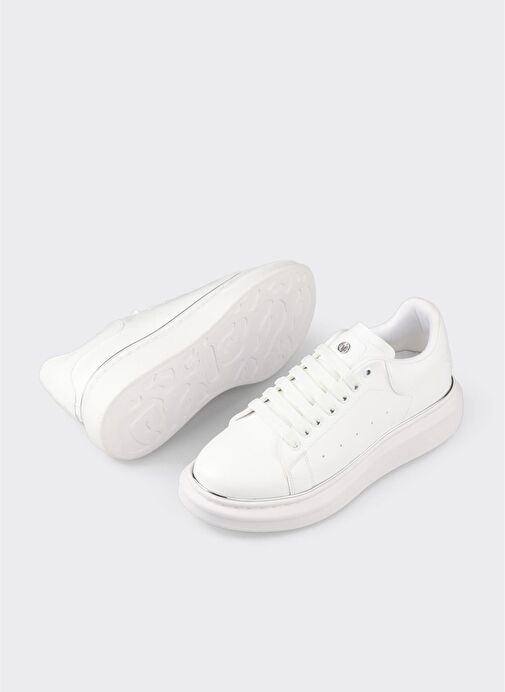 Beyaz Erkek Spor Ayakkabı - Görsel 4