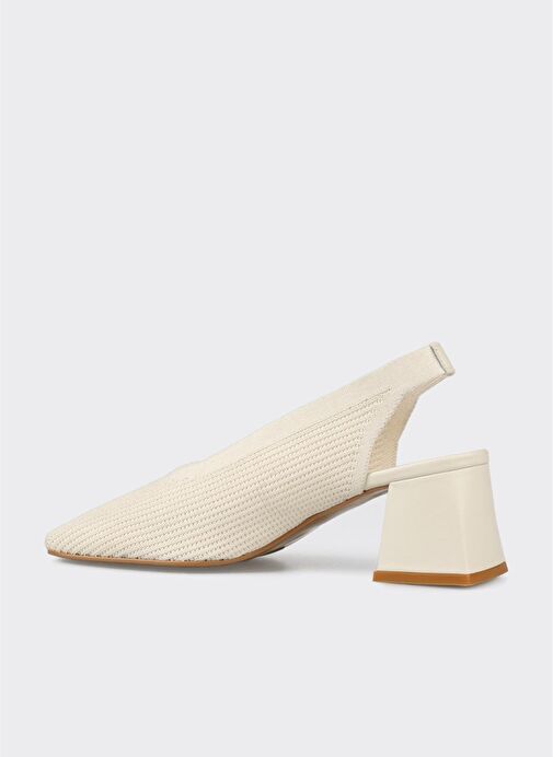 Ekru Kadın Topuklu Ayakkabı - Görsel 4