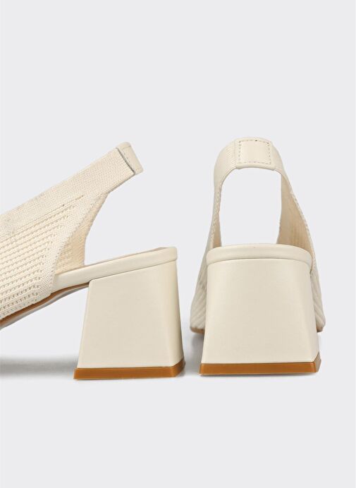 Ekru Kadın Topuklu Ayakkabı - Görsel 5