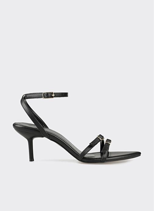 Siyah Kadın Topuklu Sandalet - Görsel 2