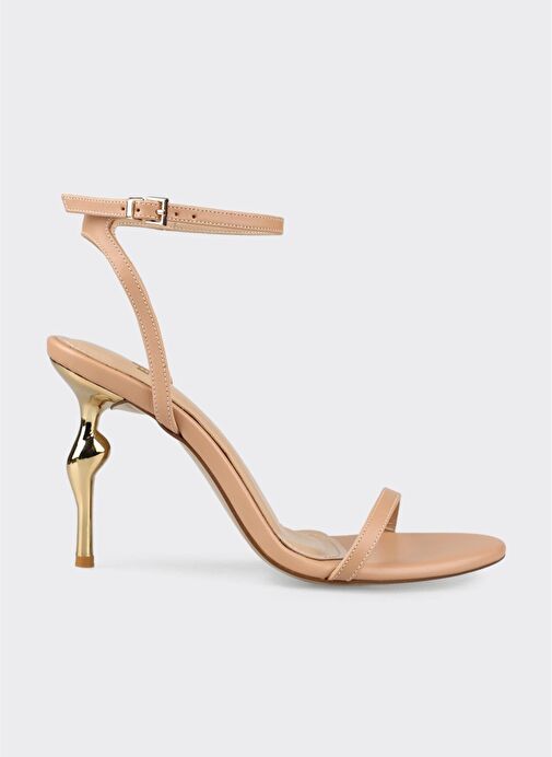 Naturel Kadın Topuklu Sandalet - Görsel 2