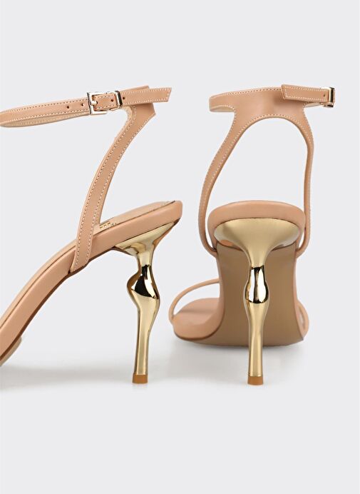 Naturel Kadın Topuklu Sandalet - Görsel 5