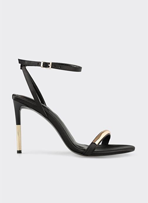 Siyah Kadın Topuklu Sandalet - Görsel 2