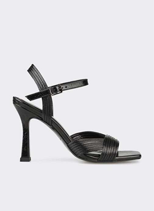 Siyah Kadın Topuklu Sandalet - Görsel 2