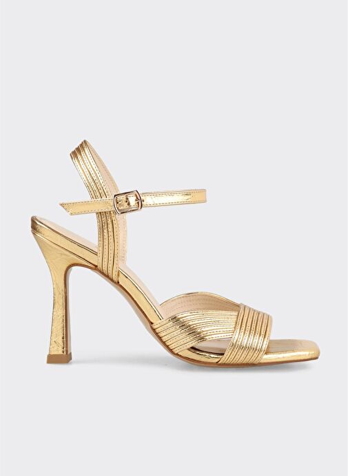 Gold Kadın Topuklu Sandalet - Görsel 2