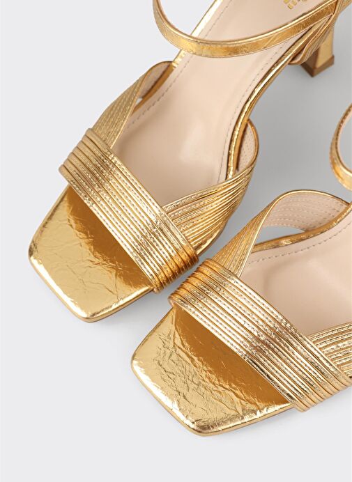 Gold Kadın Topuklu Sandalet - Görsel 5