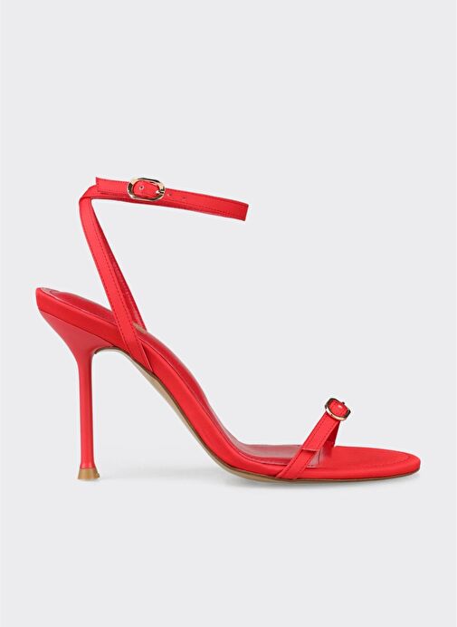 Kırmızı Kadın Topuklu Sandalet - Görsel 2