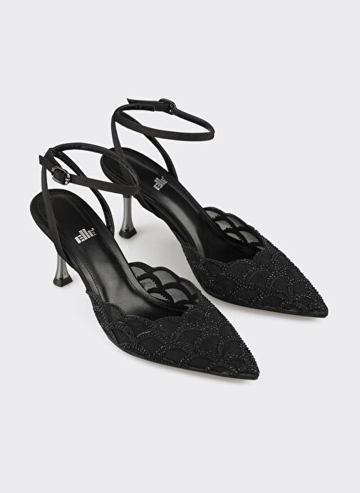 Siyah Kadın Topuklu Ayakkabı - Görsel 3