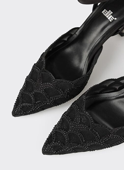 Siyah Kadın Topuklu Ayakkabı - Görsel 5