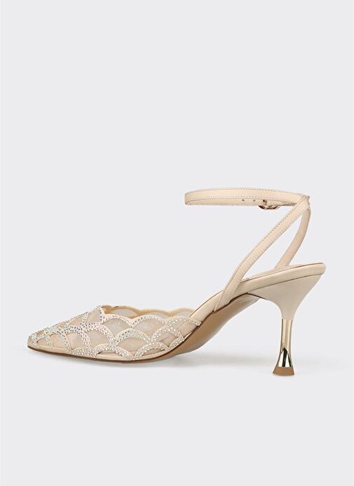 Bej Kadın Topuklu Ayakkabı - Görsel 4