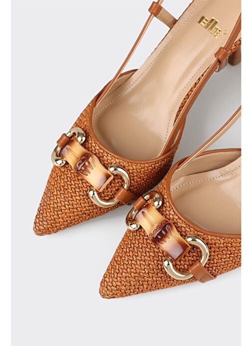 Elle Bej Kadın Topuklu Ayakkabı ESKAN - Görsel 5