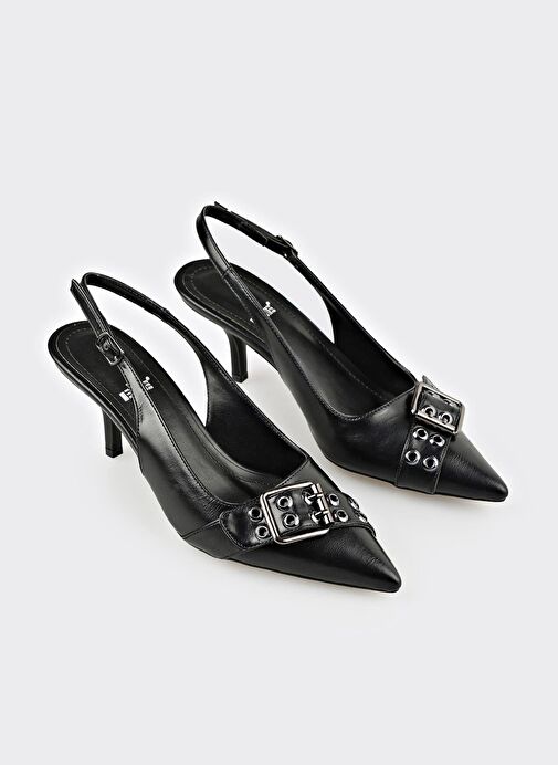 Siyah Kadın Topuklu Ayakkabı - Görsel 3