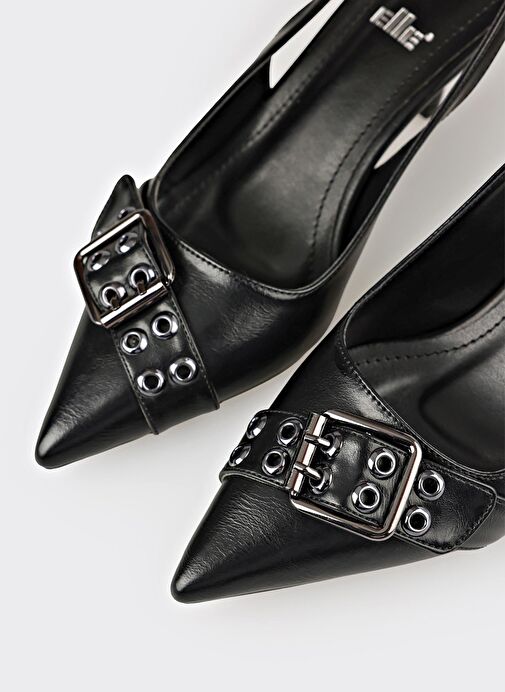 Siyah Kadın Topuklu Ayakkabı - Görsel 5