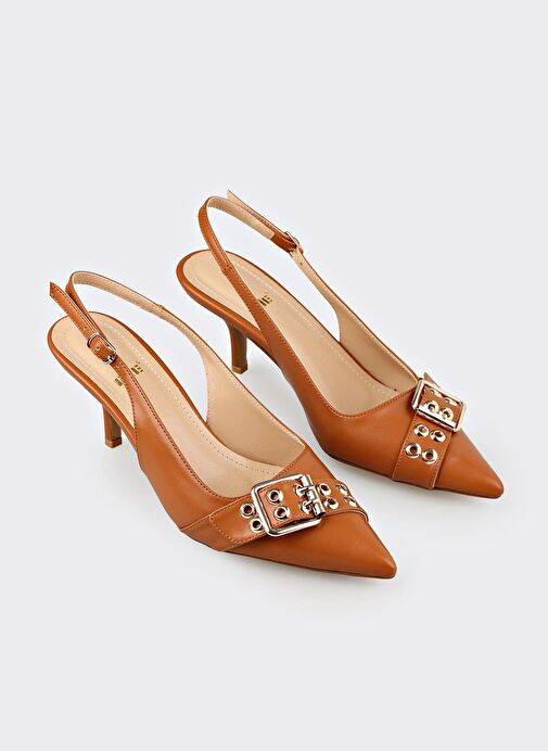 Taba Kadın Topuklu Ayakkabı - Görsel 3