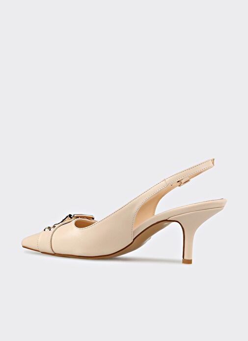 Bej Kadın Topuklu Ayakkabı - Görsel 4