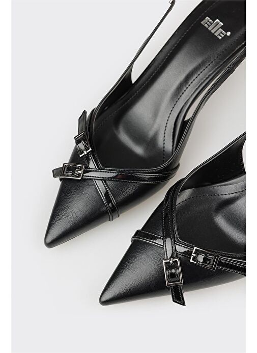 Siyah Kadın Topuklu Ayakkabı - Görsel 5