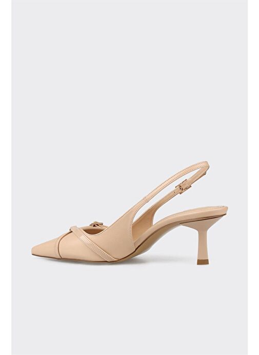 Bej Kadın Topuklu Ayakkabı - Görsel 4
