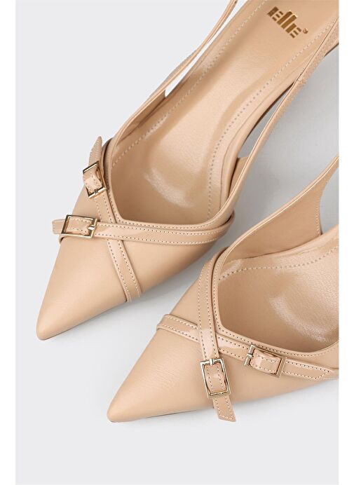 Bej Kadın Topuklu Ayakkabı - Görsel 5